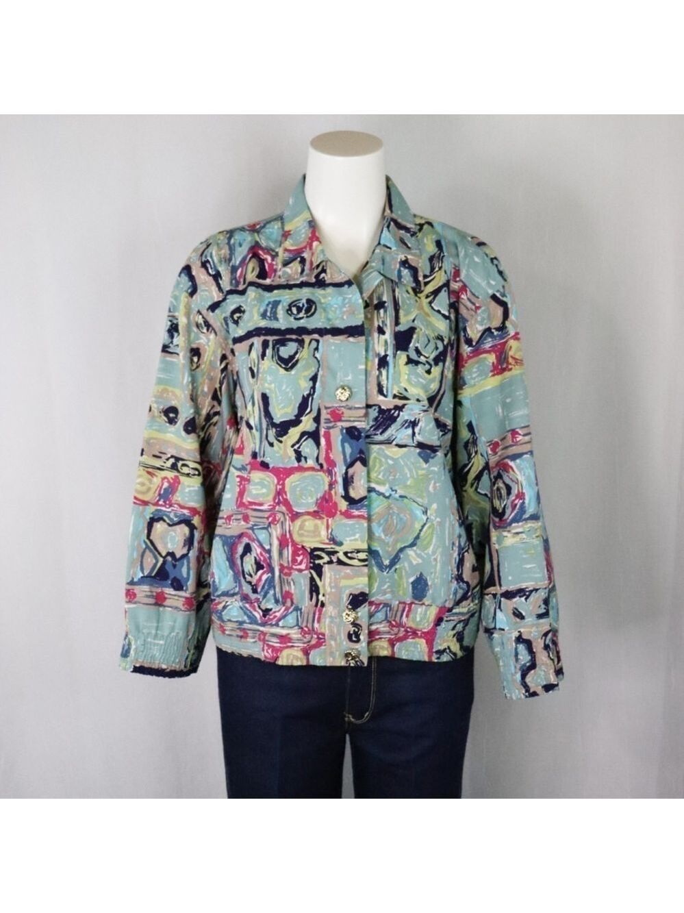 VINTAGE Made in Germany Abstract Jacket Blouse